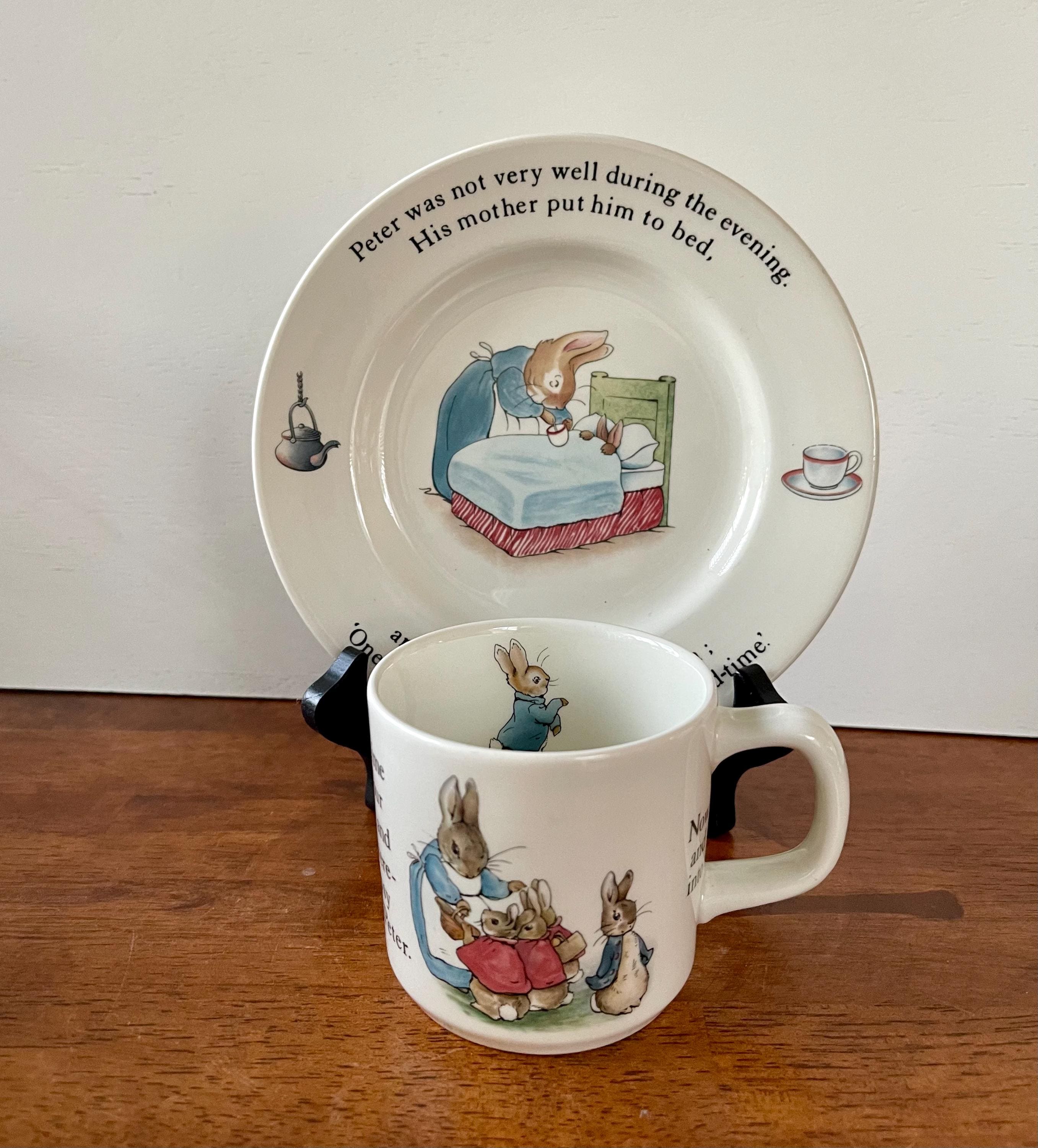 未使用　PETER RABBIT カップ&ソーサー　プレート　WEDG WOOD Wedgwood Peter Rabbit 3 Piece Christening Children Breakfast Set