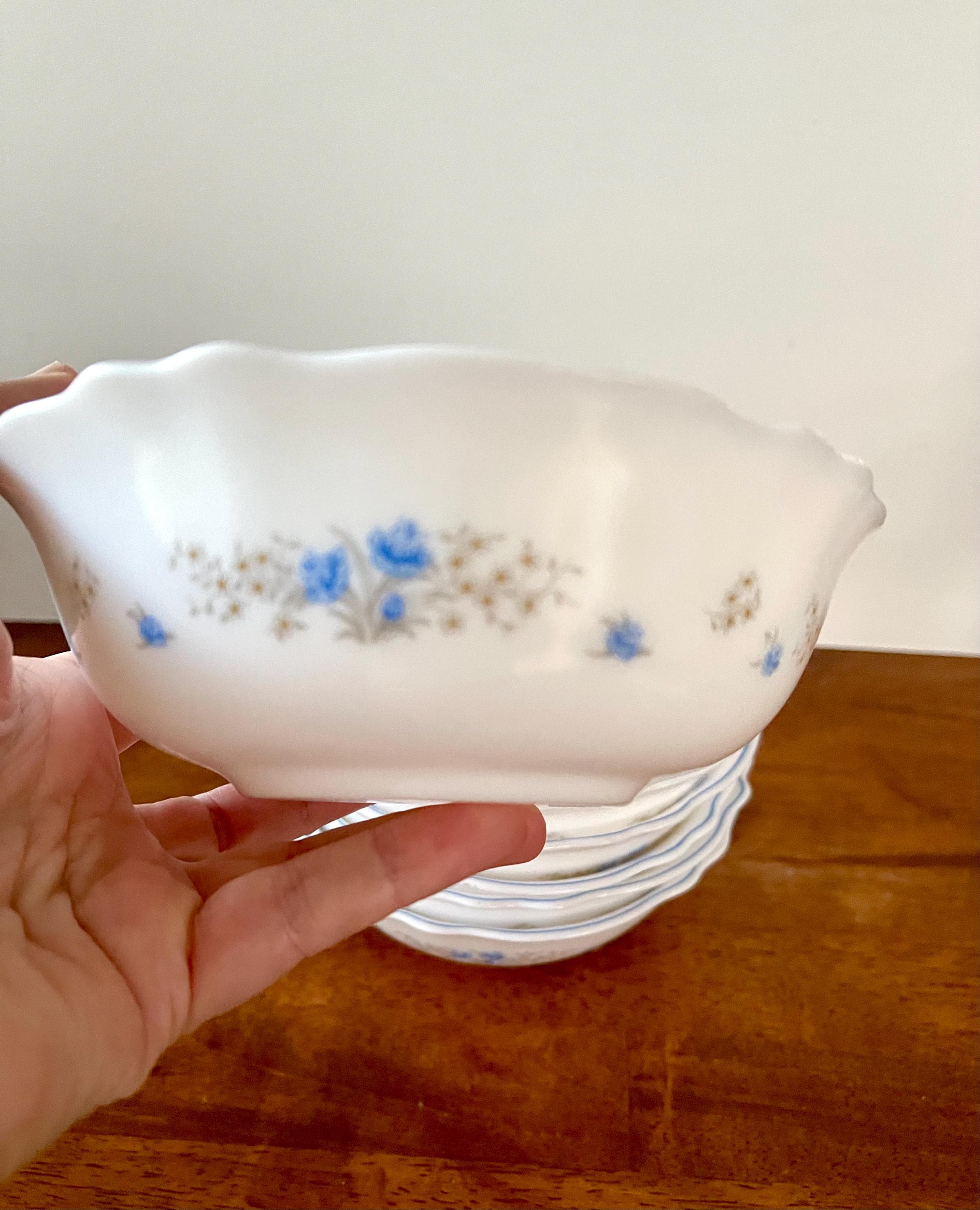 Lot De 9 Ramequins Arcopal – Décor Floral Vintage, Verre