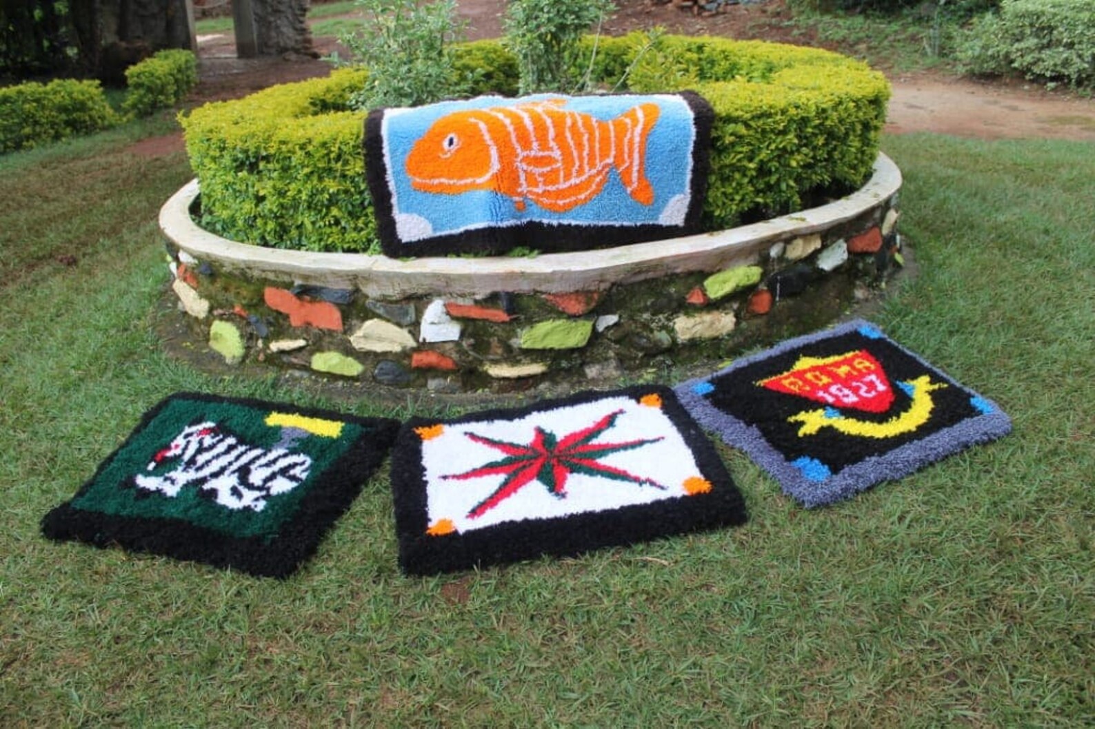 Hand woven chunky foot rug/mat Etsy