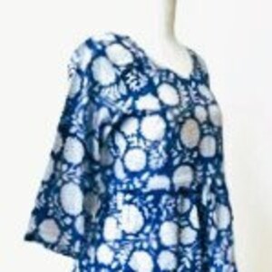 Dresses: Flattering Easy Basic Block Print Cotton Short