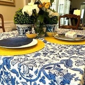 The Perfect Basic: Block Print Table Cloth That Changes With Accessories