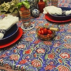 Celebration Block Print Table Cloth is a Favorite