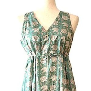 Vestidos: Vestido largo sin mangas con volantes de algodón (menta) imagen 1