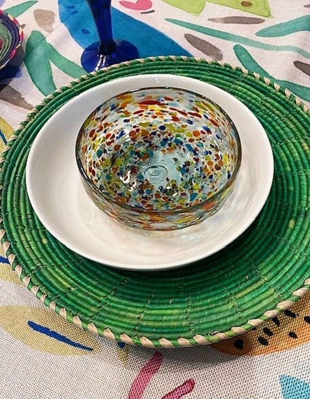 Woven Rattan Chargers in a Variety of Colors sets of 4 Etsy