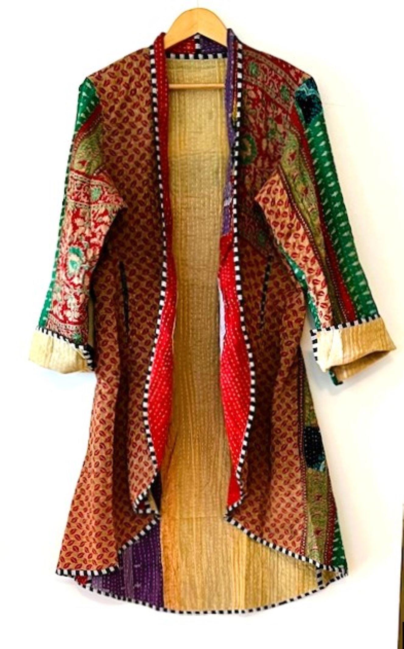 Tulip Hem Coat in Malibu Print