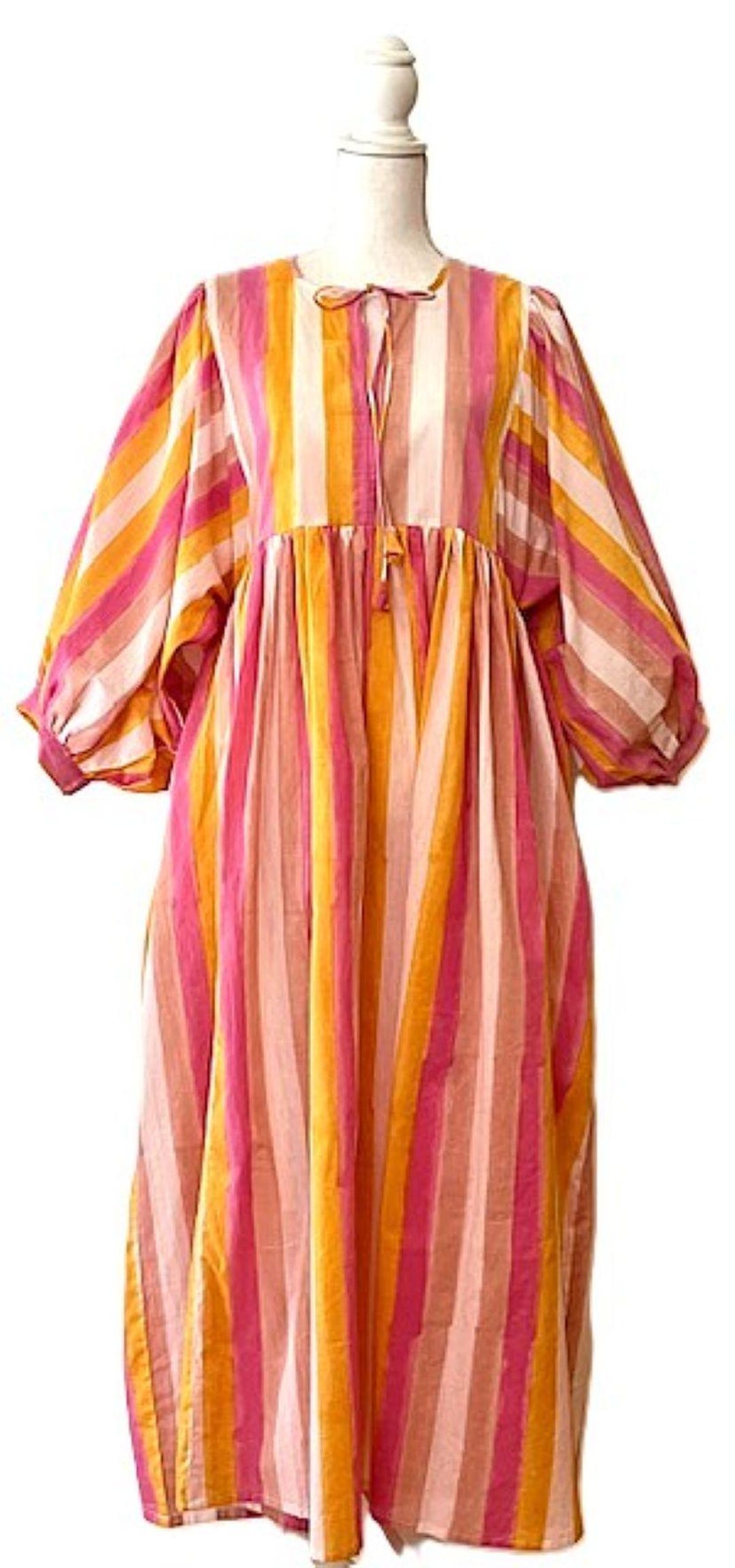 Pink Stripe Block Back Dress main image 1