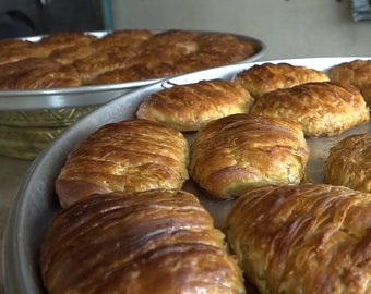 Shaebiat (شعيبيات) Syrian specialty, sweets, desserts, croissant, baklawa, puff pastry, handmade, cheese directly from farm