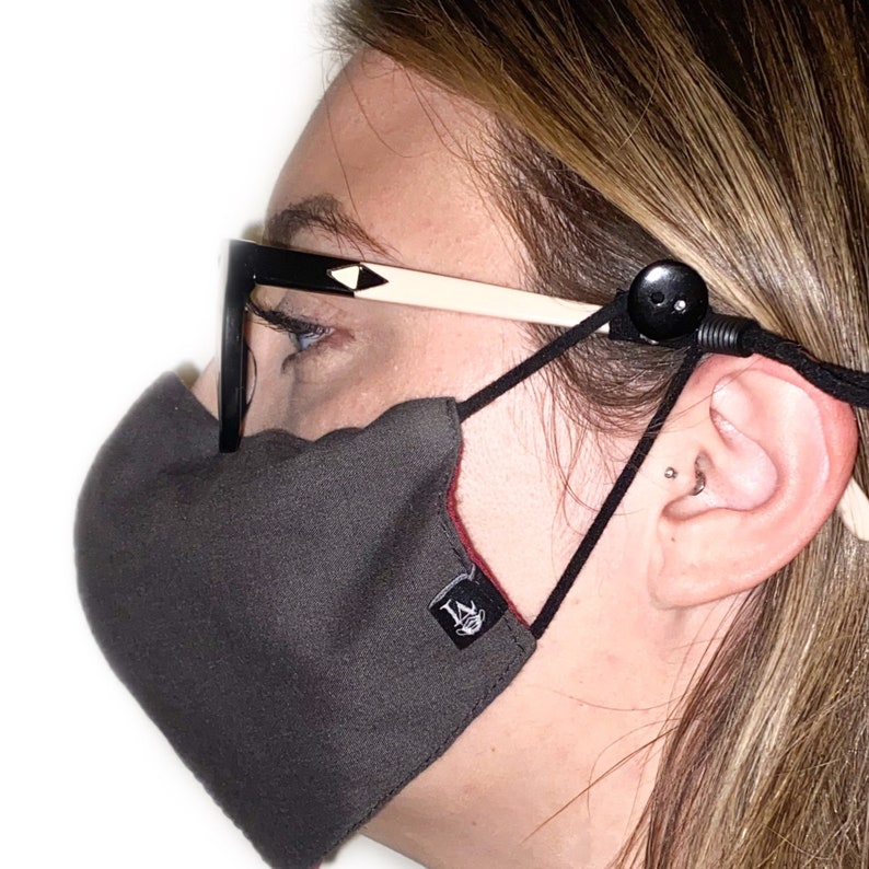 Black Ear Saver Button Eyeglasses Mask Holder Ear Saver Etsy