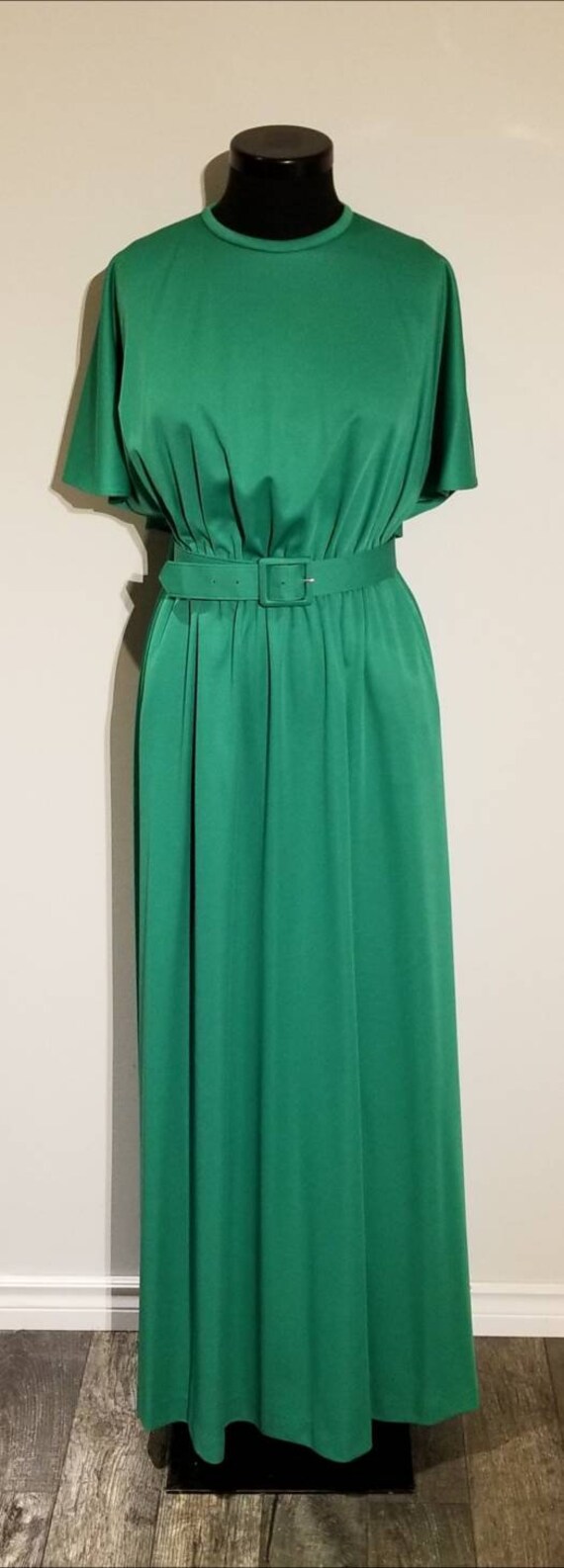 Vintage Maxi Dress | 1970's Dress | Mod | Caped |