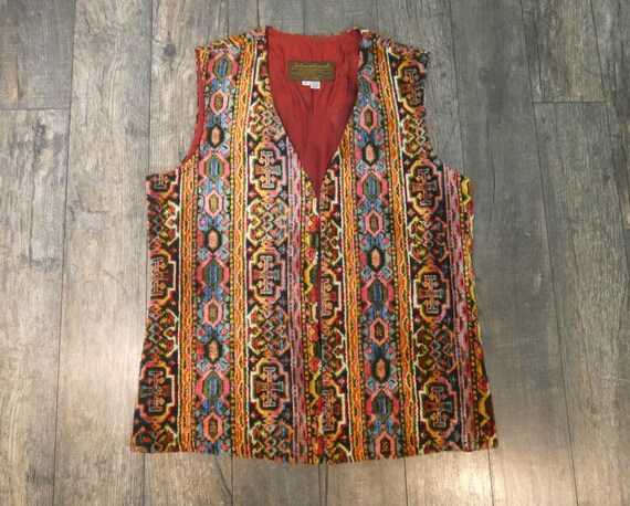 Vintage Vest | 1960's/1970's Tapestry Carpet Vest