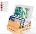 Bamboo Charging Station,Wood Charging Station,Multiple Devices,5 Ports USB Charger Docking Station for iPhone,iPad,Tablet,Android Cell Phone 