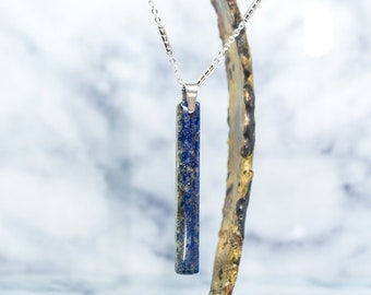 Chain stainless steel with Lapis Lazuli stone