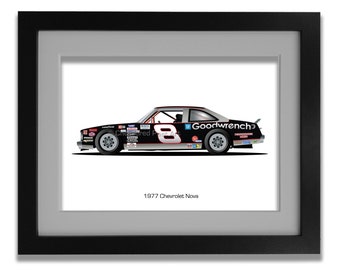 Dale Earnhardt, NASCAR Wall Art, race car poster, race car art prints, car lovers gift, office wall decor, car art, for him, garage decor