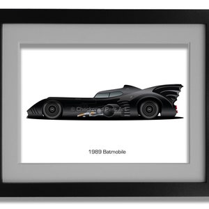 Tim Burton&#39;s 1989 Batmobile, digital download, wall art, cinema/tv cars