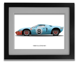 1968 Ford Gt 40 Mk1 Lemans winning race car