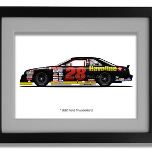 Davey Allison, 1992 Daytona 500 car, NASCAR, car poster, digital download, printable, car wall art print, NASCAR garage art, vintage NASCAR