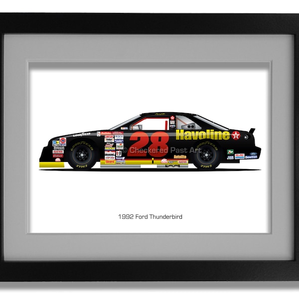 Davey Allison, 1992 Daytona 500 car, NASCAR, car poster, digital download, printable, car wall art print, NASCAR garage art, vintage NASCAR