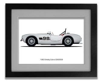 1963 Shelby Cobra Art Print: Ford vs Ferrari, Man Cave Decor (Digital Download)