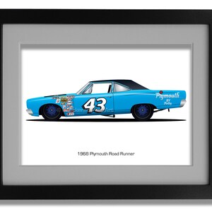 Richard Petty, printable, NASCAR poster, NASCAR wall art, NASCAR racing posters, digital download, Daytona 500 artwork, kids wall art