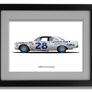 NASCAR Wall Art, Race Car Wall Art, Car Drawing,Wall Art Prints, Basement Wall Decor,Man Cave, Vintage Car, NASCAR Man Cave, vintage car art