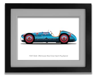 vintage indy car art, Indianapolis 500 car