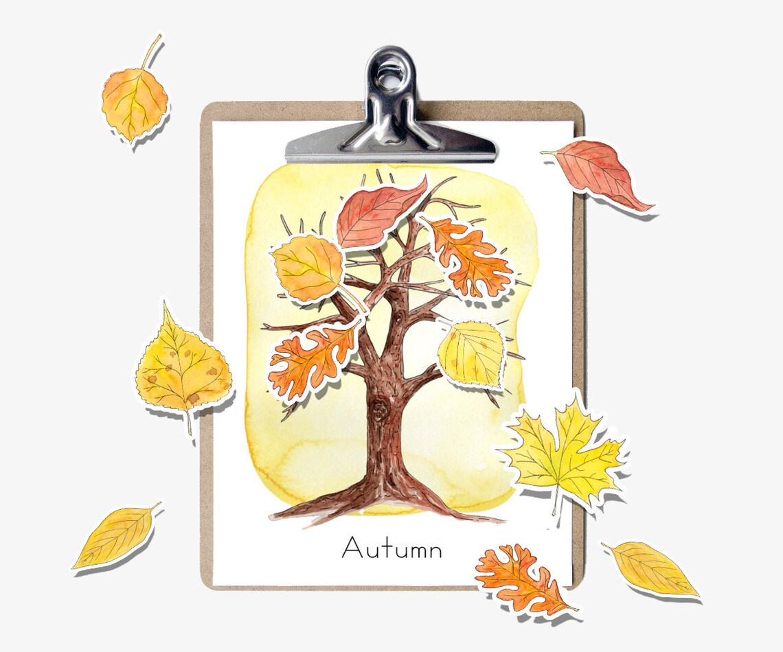 Seasons Tree Activity Printable Preschool Kindergarten - Etsy