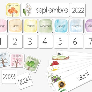 SPANISH Southern Hemisphere Classroom Calendar | Printable