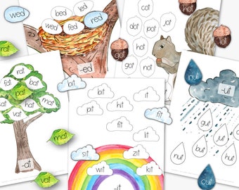 Short Vowel CVC Word Family Printable Activities