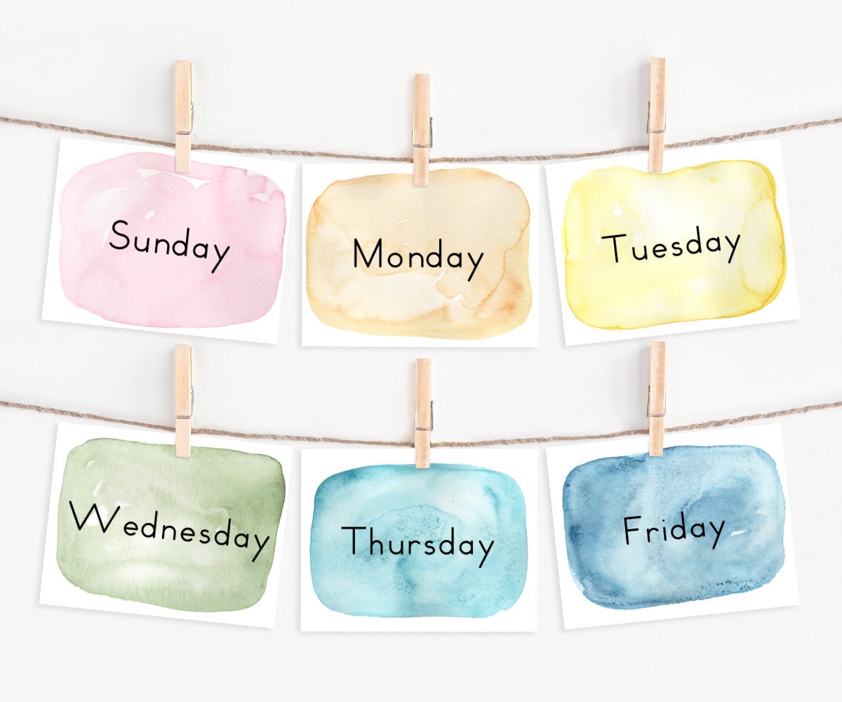 Days of the week in English