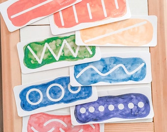 Types of Lines Tracing Cards | Art Elements Printable