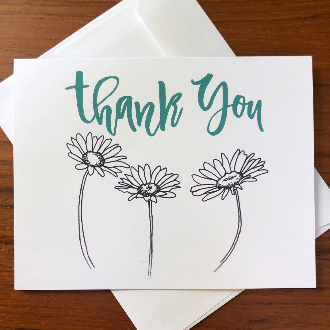 Thank You Card Blank Card Greeting Card 5 1/2 x 4 Etsy