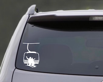 Ski Lift Vinyl Decal Car Sticker