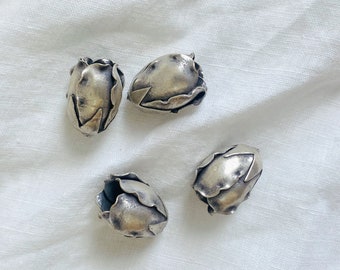 Karen Sterling Silver Flower Bead. 27x19mm