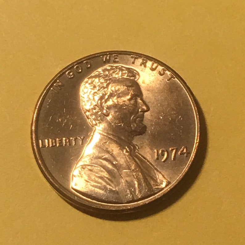 1974 Lincoln Memorial Cent Copper Alloy Penny. Minted At Etsy