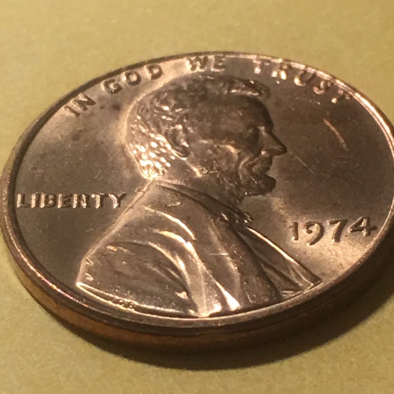 1974 Lincoln Memorial Cent Copper Alloy Penny. Minted At Etsy