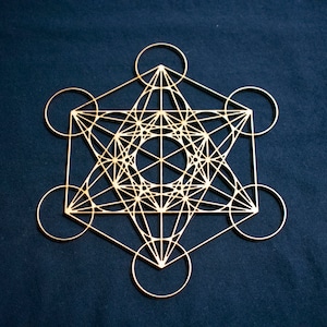 Sztuka ścienna Metatron's Cube, sztuka geometrii świętej, drewniana dekoracja ścienna, dzieło sztuki Metatron's Cube