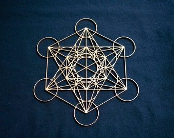 Metatron's Cube Wall Art, Sacred Geometry Art, Wood Wall Hanging, Metatrons Cube Artwork