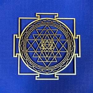 Sri Yantra Wall Art, Sri Yantra Wall Décor, Sri Chakra Wall Hanging, Geometric Wall Art, Sacred Geometry Art, Meditation, Wood