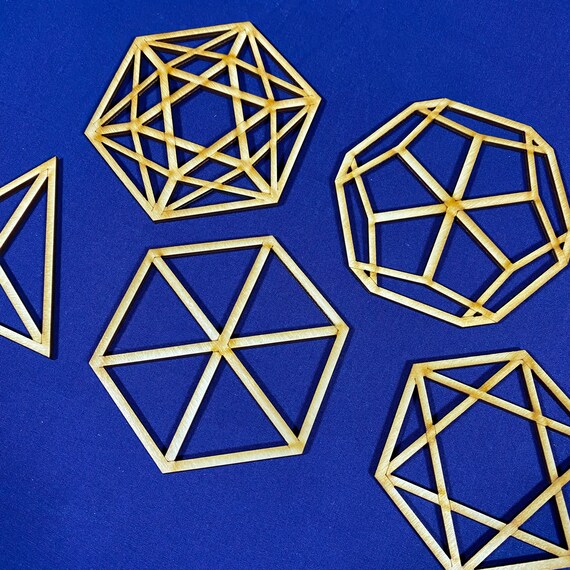 プラトン立体装飾品、神聖幾何学、クリスタルグリッド、祭壇タイル、壁