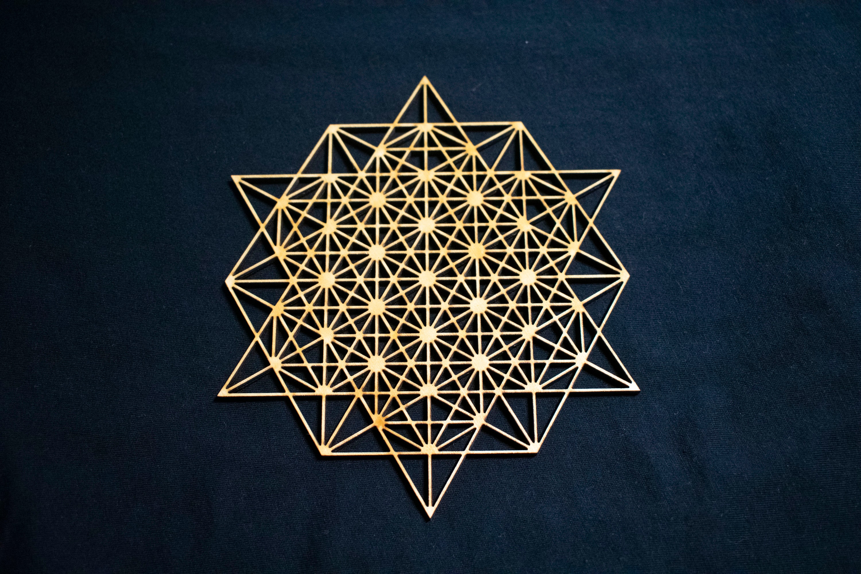 Open Overhandigt Heilige Meetkunde, Metatrons-Kubus, Bloem Van Het Leven Vector Illustratie