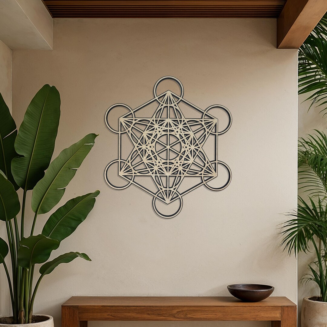 Sacred Geometry Wall Art - 20" Two-layer Maple Wood - Flower of Life ...