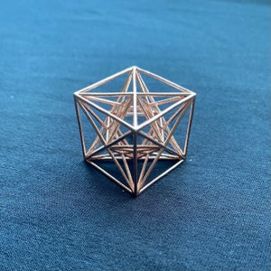 Metatron's Cube Sculpture, Metatrons Cube 3D Model, Silver, Geometric Sculpture, Altar Decor, Sacred Space, Meditation, Subtle Energy