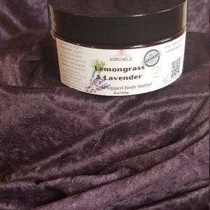 Lemongrass Lavender Whipped Body Butter / Unscented Lemongrass Lavender