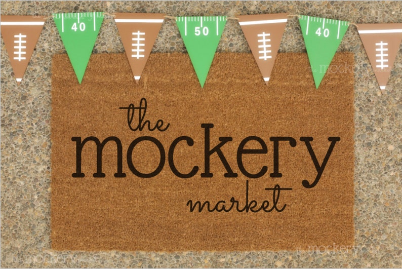 Download Football theme doormat blank mock up instant download flat ...