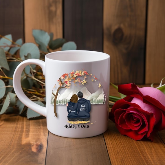 King and Queen/ His and Hers coffee mug with personalization