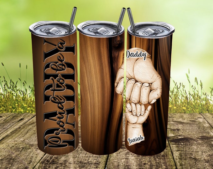 Fully Customizable Father's Day Tumbler With Fist Bumping Hands