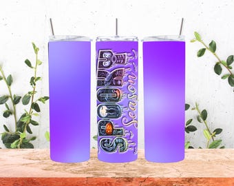 Purple Spooky Season Tumbler