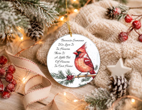 Cardinal Memorial Ornaments w/ Option to personalize