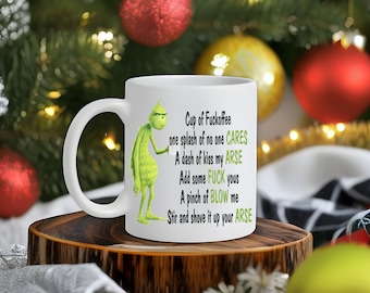 Green guy Coffee mug 16 ounce with adult saying