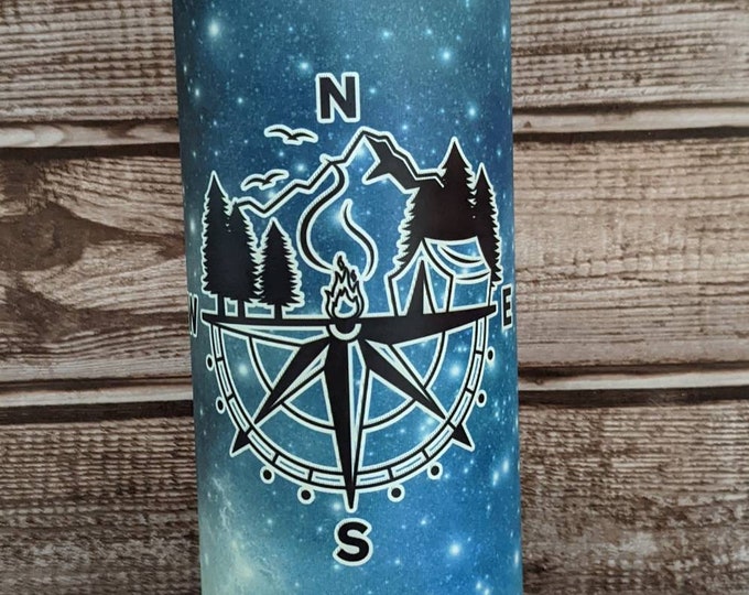 Glow in the dark camping tumbler 20 oz.